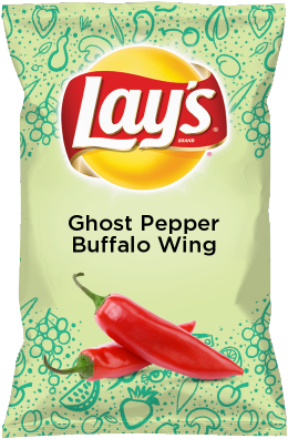 Lays Ghost Pepper Buffalo Wing Flavor Package PNG Image