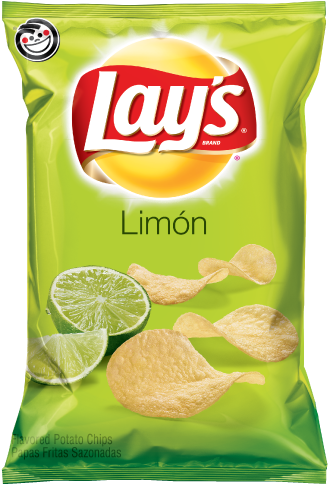 Lays Limon Flavored Potato Chips Package PNG Image