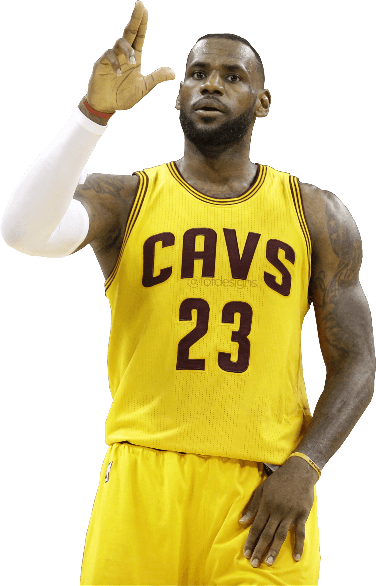 Le Bron Cavaliers23 Gesture.png PNG Image