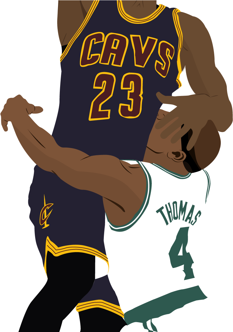 Le Bron Cavs23 Basketball Illustration PNG Image