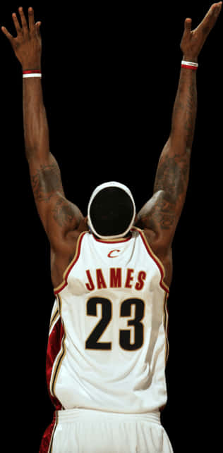 Le Bron James Celebration Pose PNG Image