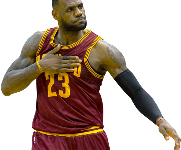 Le Bron James Cleveland Cavaliers Action Pose PNG Image