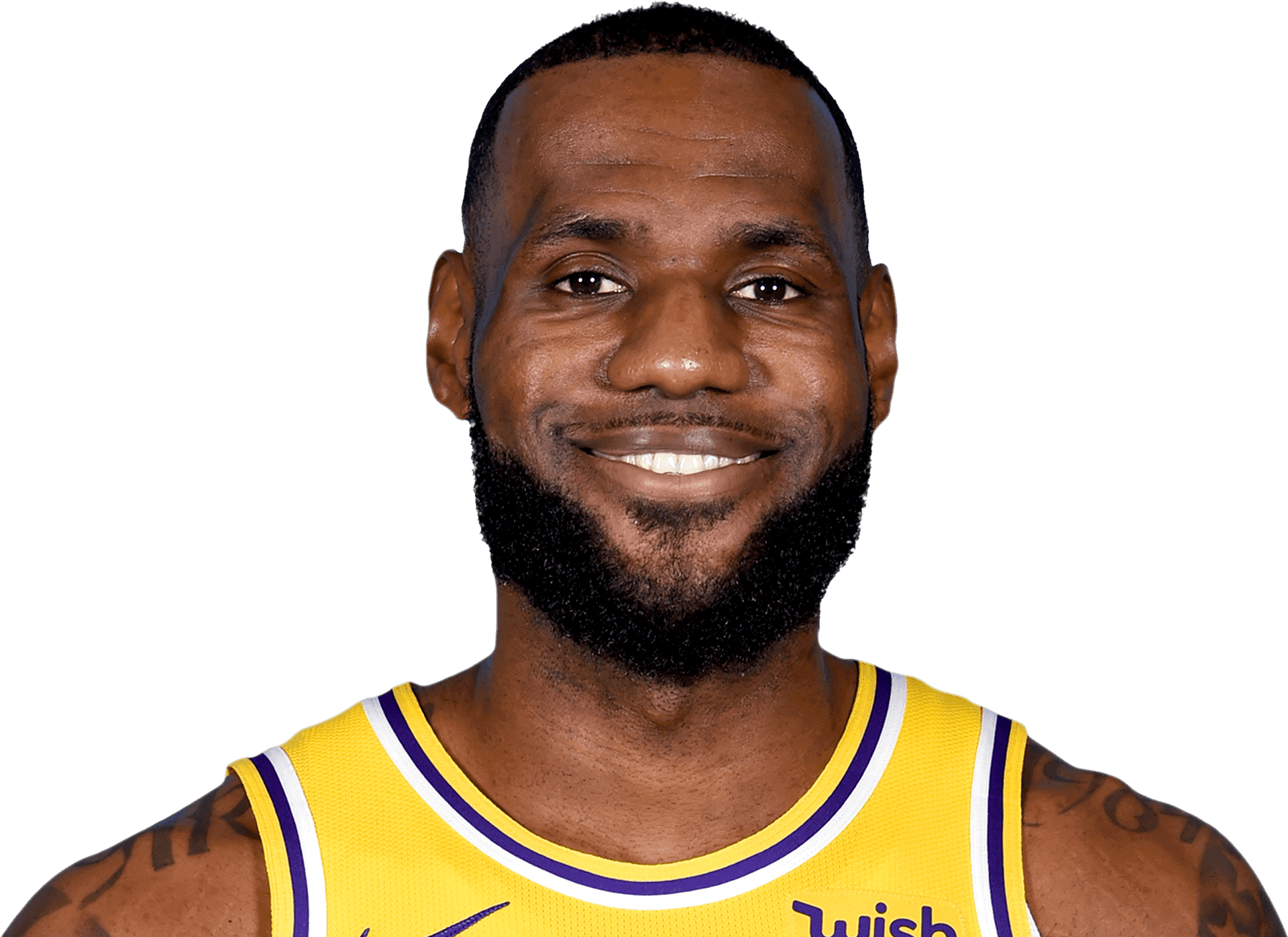 Le Bron James Lakers Portrait PNG Image