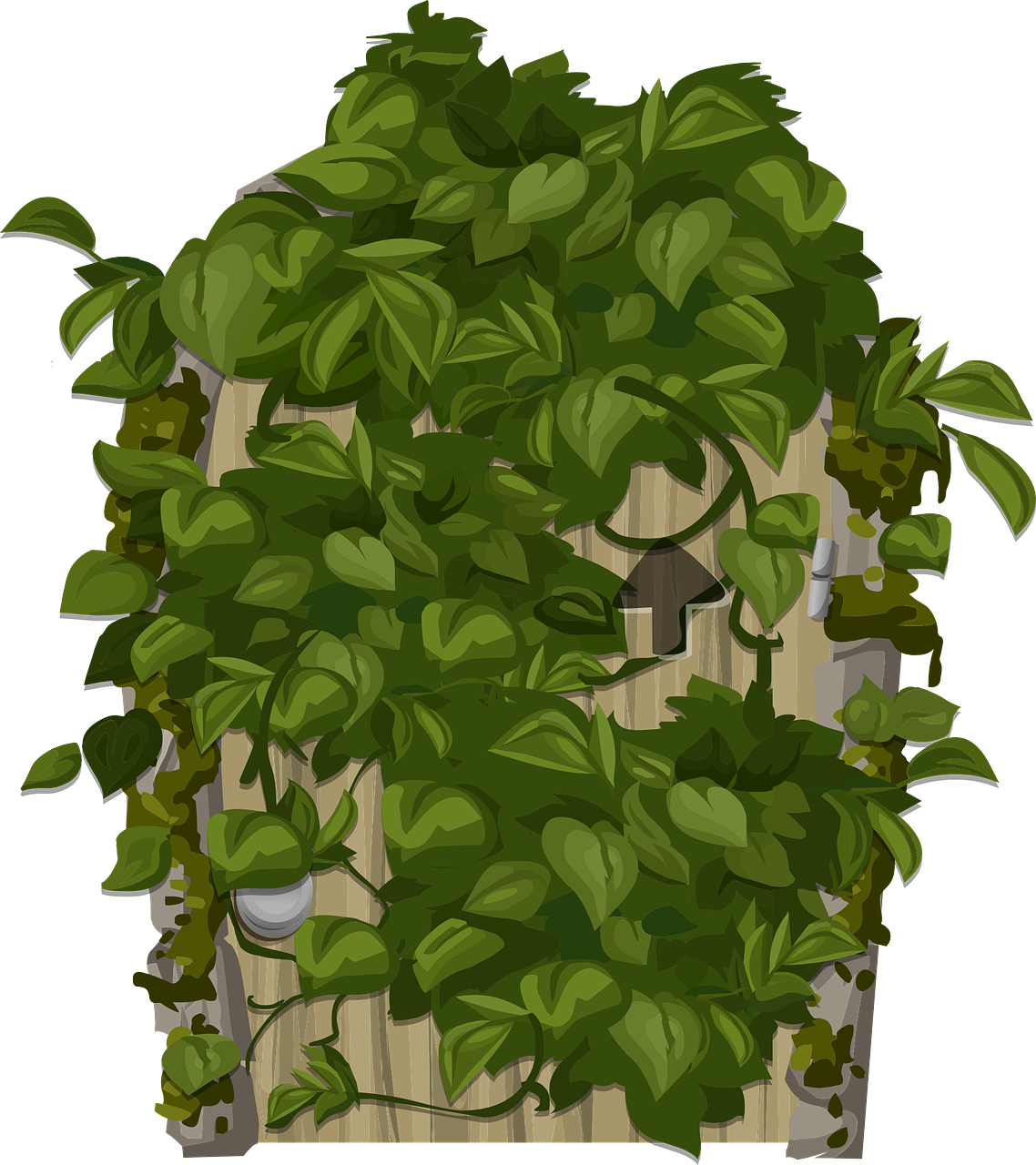 Leafy Camouflage House Vector PNG Image