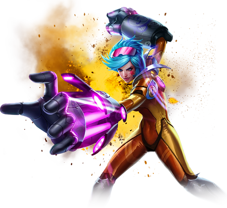 Leagueof Legends Champion Jinxwith Mega Death Rocket PNG Image