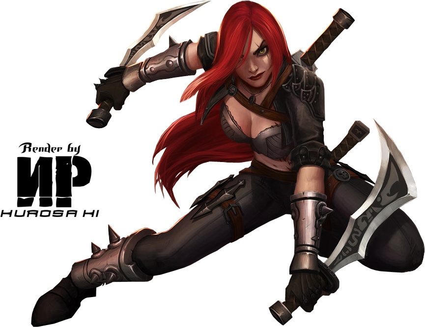 Leagueof Legends Katarina Action Pose PNG Image