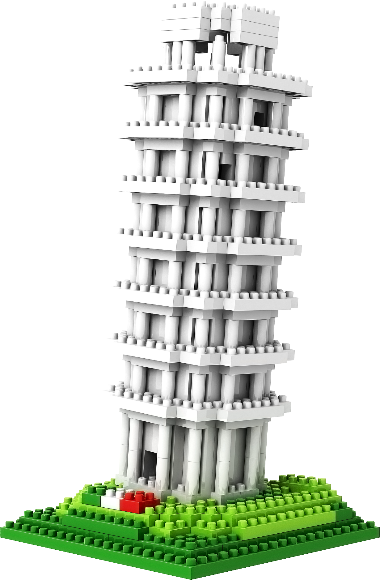 Leaning Towerof Pisa Lego Model PNG Image