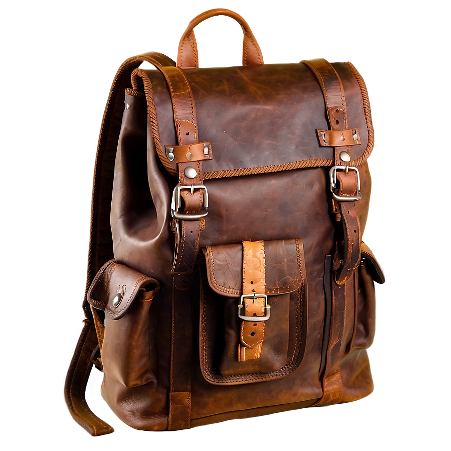 Leather Backpack Png Btr19 PNG Image