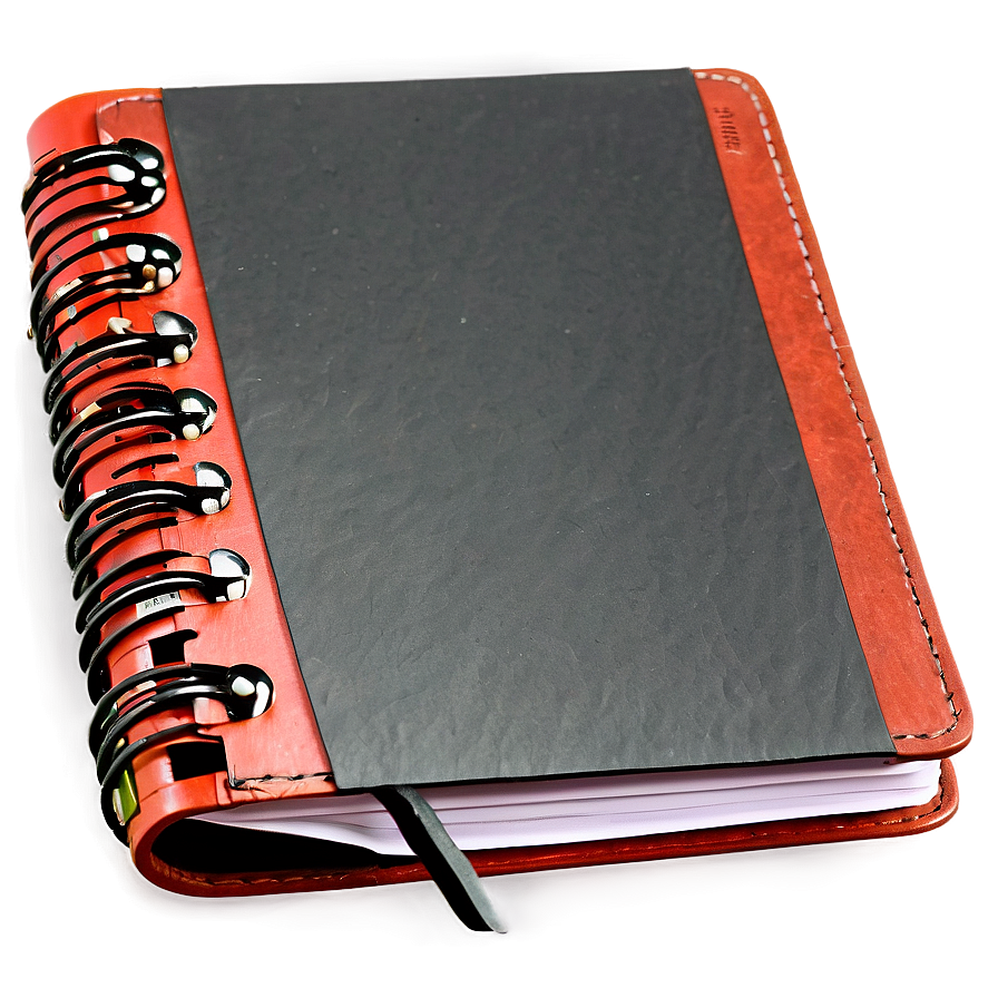 Leather Cover Spiral Notebook Png Sbx PNG Image