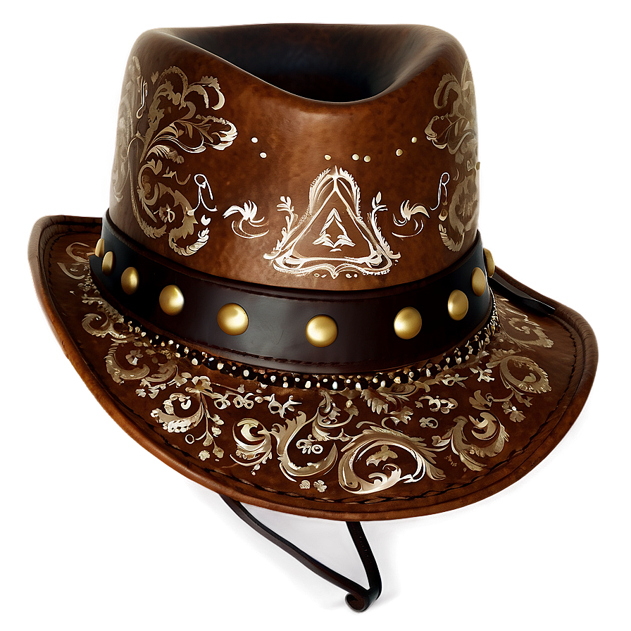 Leather Cowboy Hat Transparent Png Cba41 PNG Image