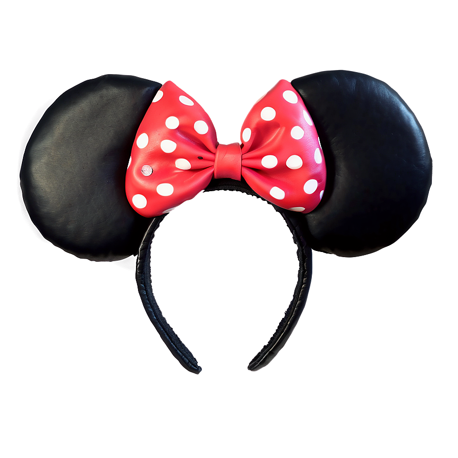 Leather Minnie Mouse Ears Png Hpl PNG Image