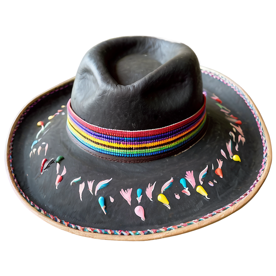 Leather Sombrero Hat Png 06272024 PNG Image