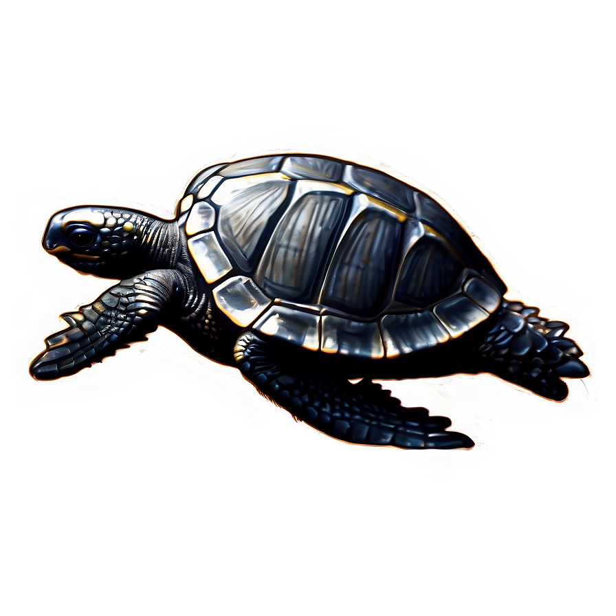 Leatherback Turtle Hatchling Journey Png Efr44 PNG Image