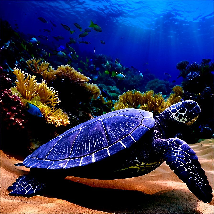 Leatherback Turtle Journey Across Oceans Png Dio PNG Image