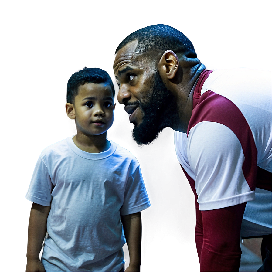 Lebron James Coaching His Son Png Kth46 PNG Image