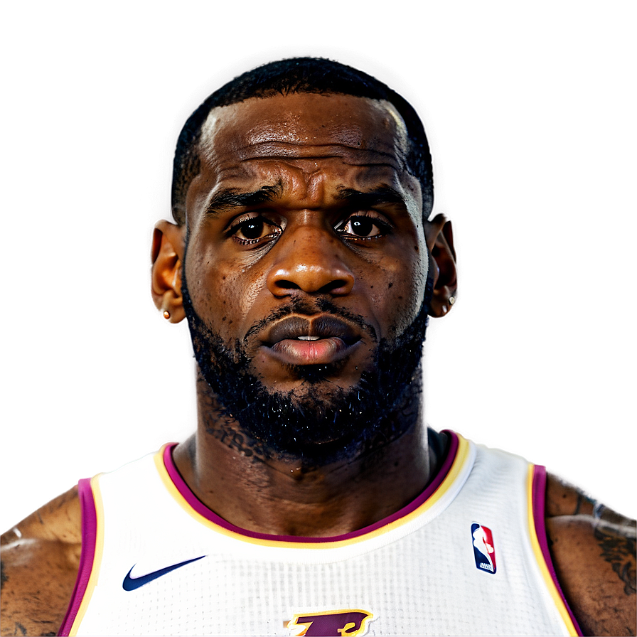 Lebron James Face Close-up Png 05232024 PNG Image