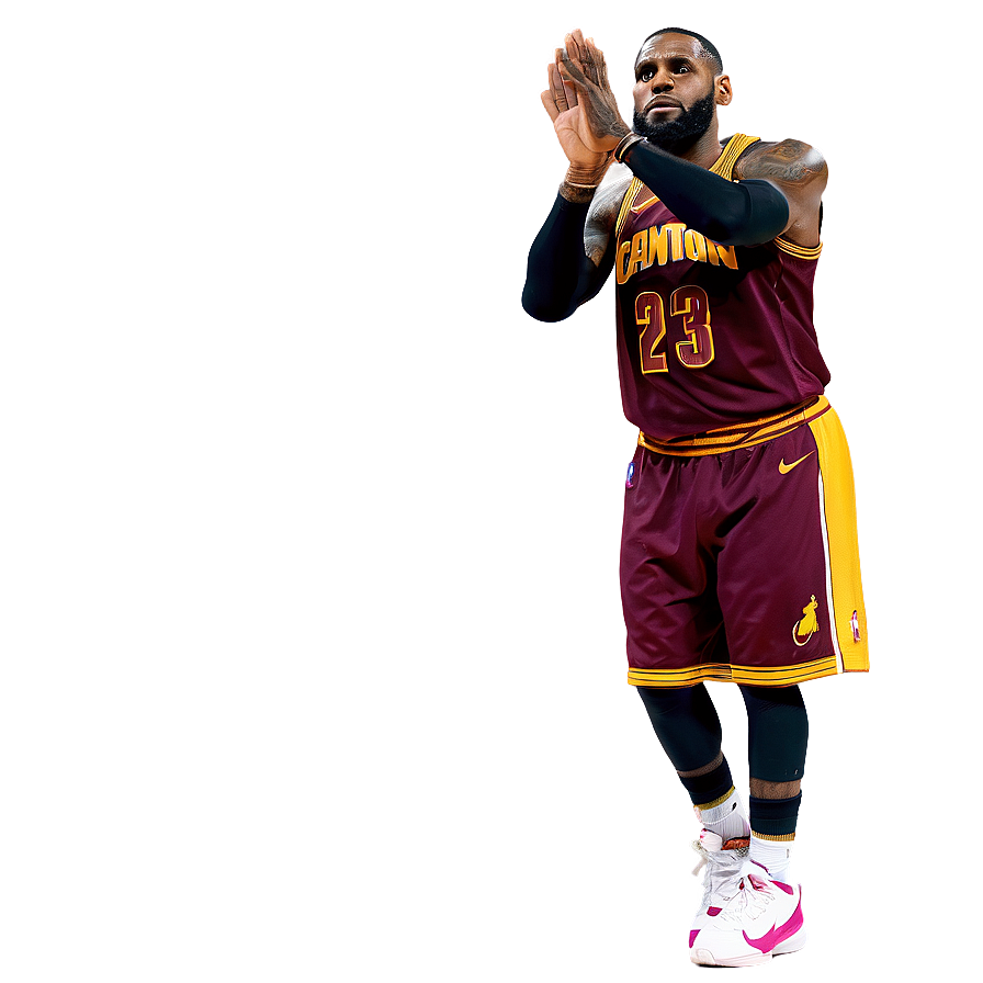 Lebron James Three-point Celebration Png 05232024 PNG Image