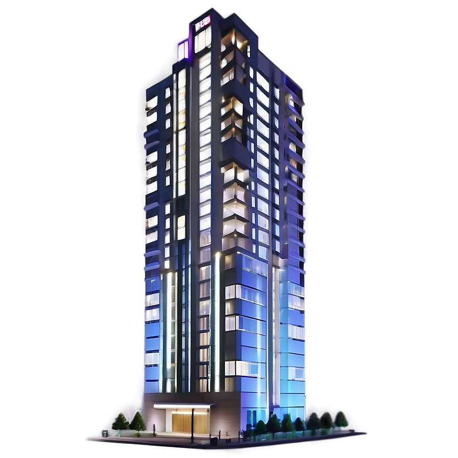 Led-lit Skyscraper Png 05212024 PNG Image