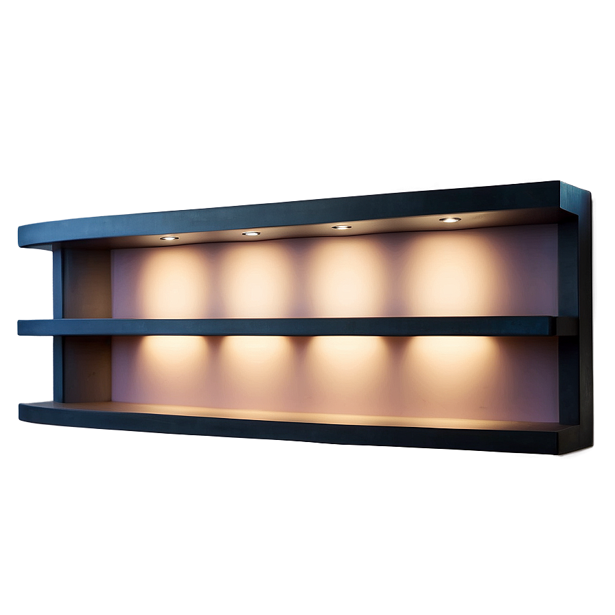 Led Lit Wall Shelf Png Rri PNG Image