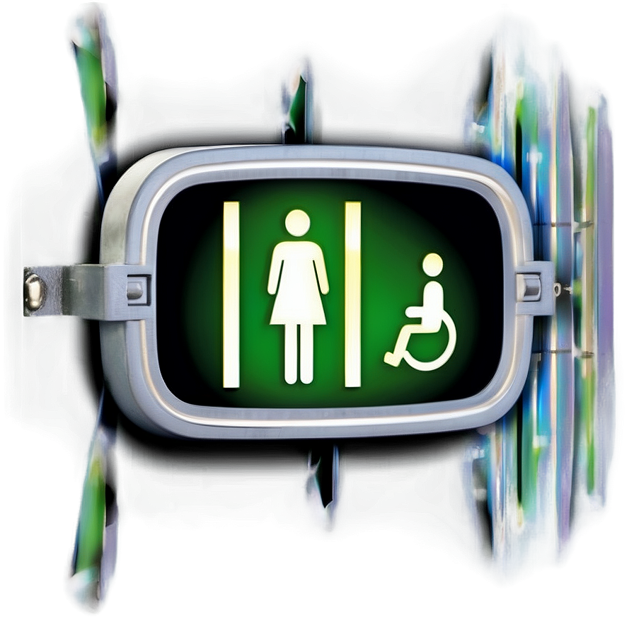 Led Restroom Sign Png Bmd20 PNG Image