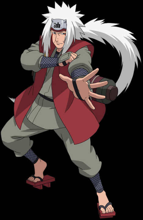 Legendary_ Sannin_ Jiraiya_ Naruto_ Anime PNG Image