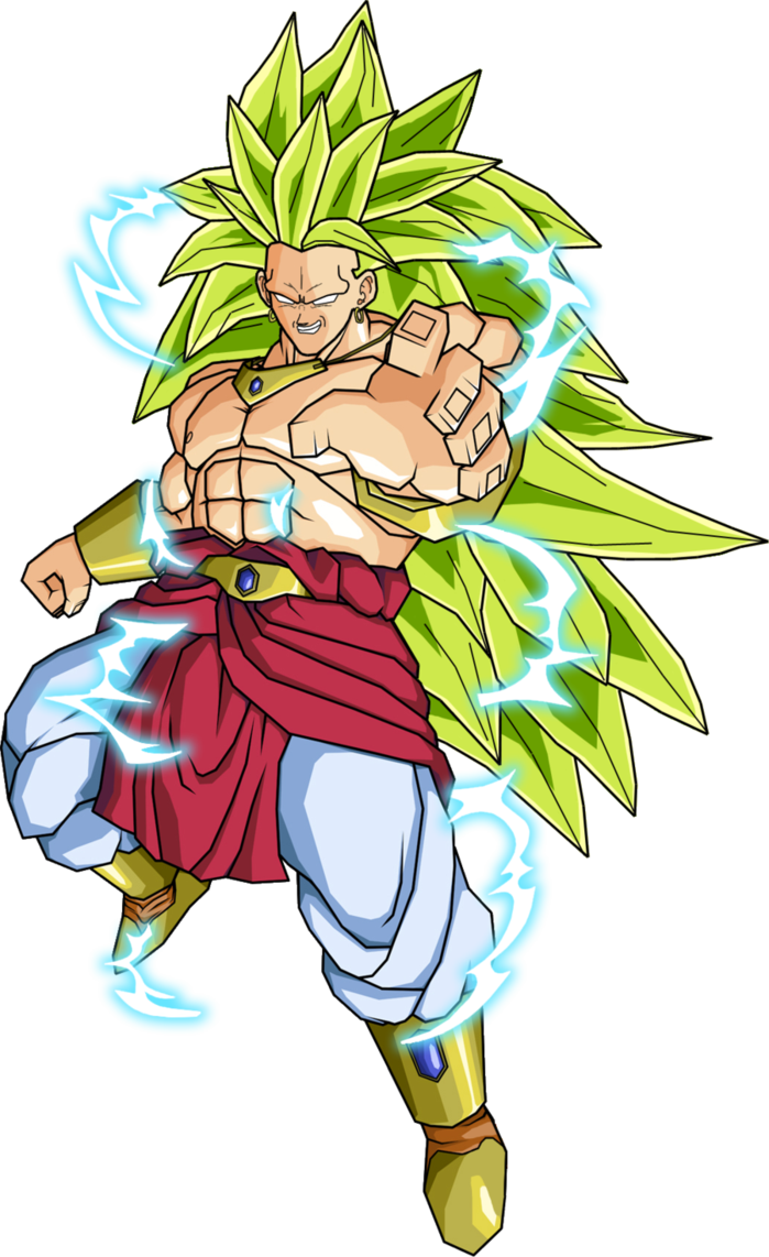 Legendary Super Saiyan Broly Energy Aura PNG Image