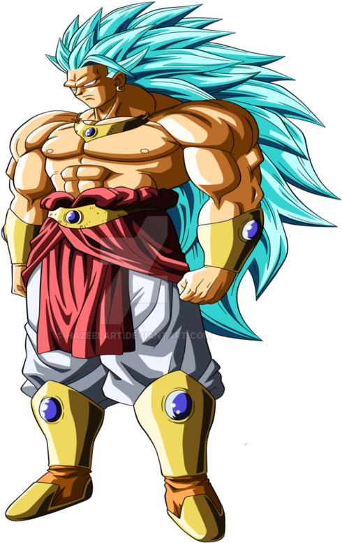 Legendary Super Saiyan Broly Illustration PNG Image