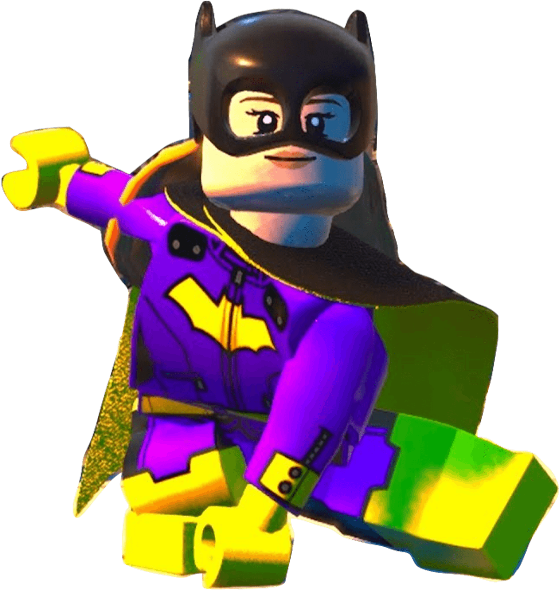 Lego Batgirl Action Pose PNG Image