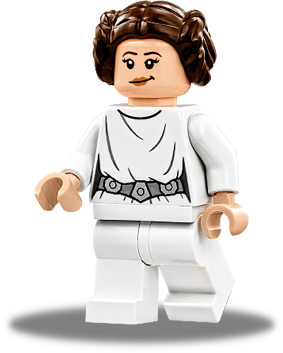 Lego Figure Princess Leia Classic PNG Image