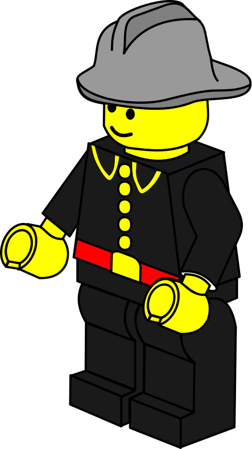 Lego Firefighter Character PNG Image