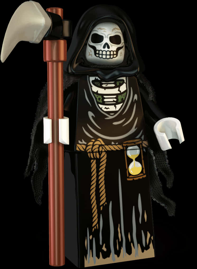 Lego Grim Reaper Figure PNG Image