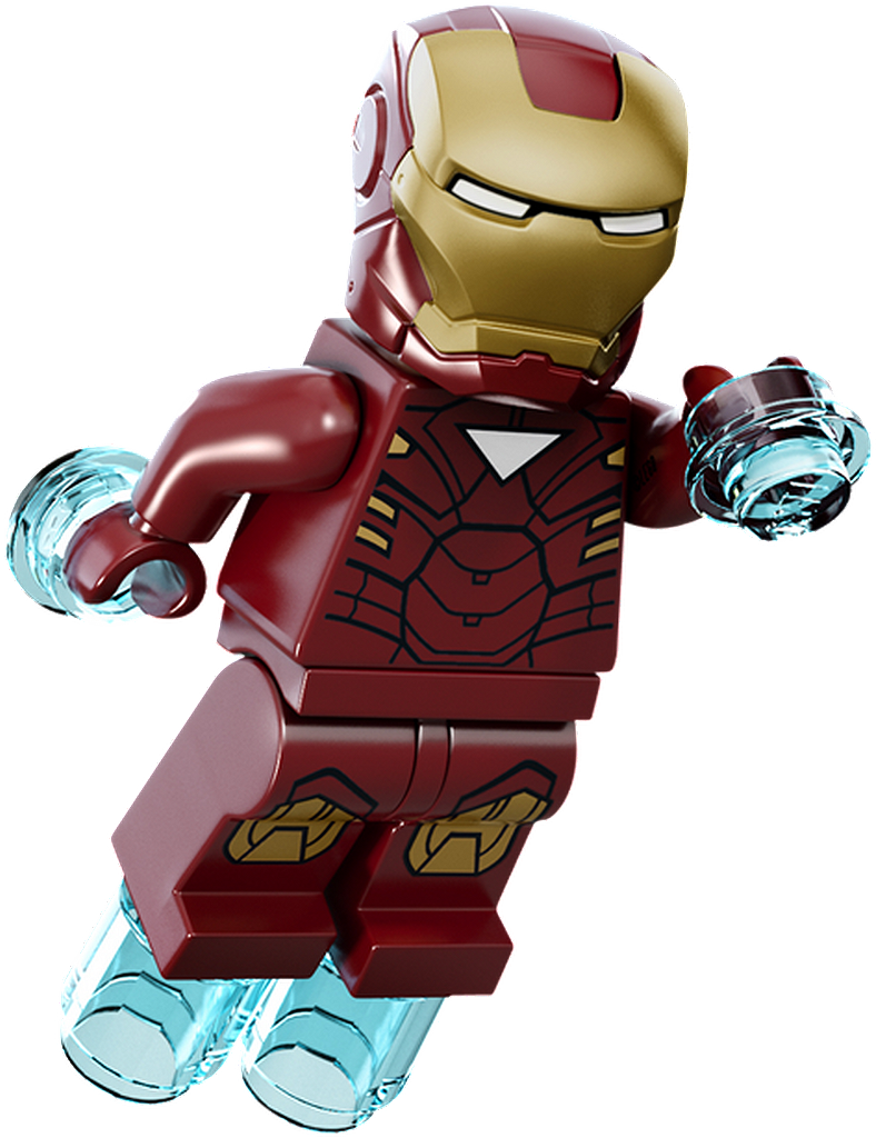 Lego Iron Manin Action PNG Image