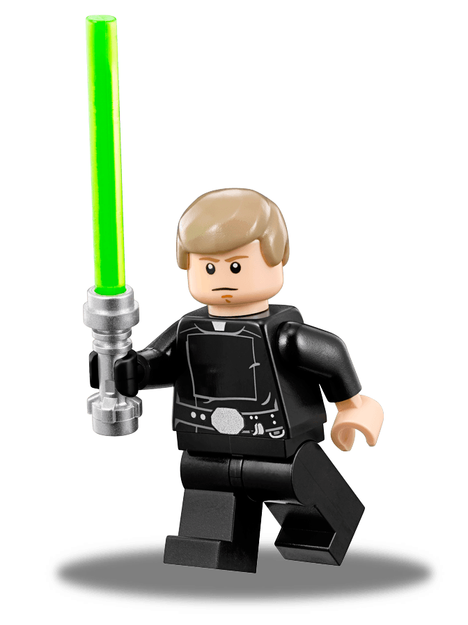 Lego Jedi Figurewith Green Lightsaber PNG Image