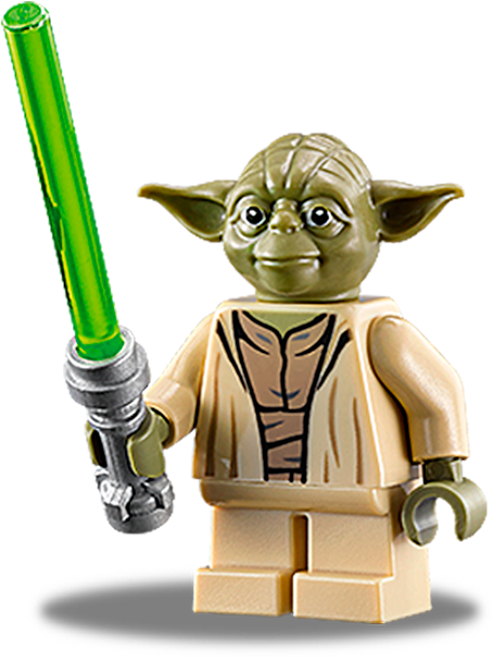 Lego Yoda With Lightsaber.png PNG Image