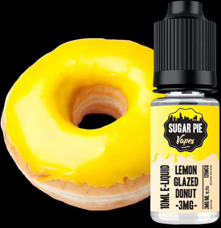 Lemon Glazed Donut E Liquid Product PNG Image