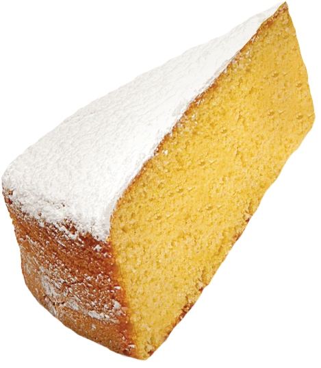 Lemon Pound Cake Slice PNG Image