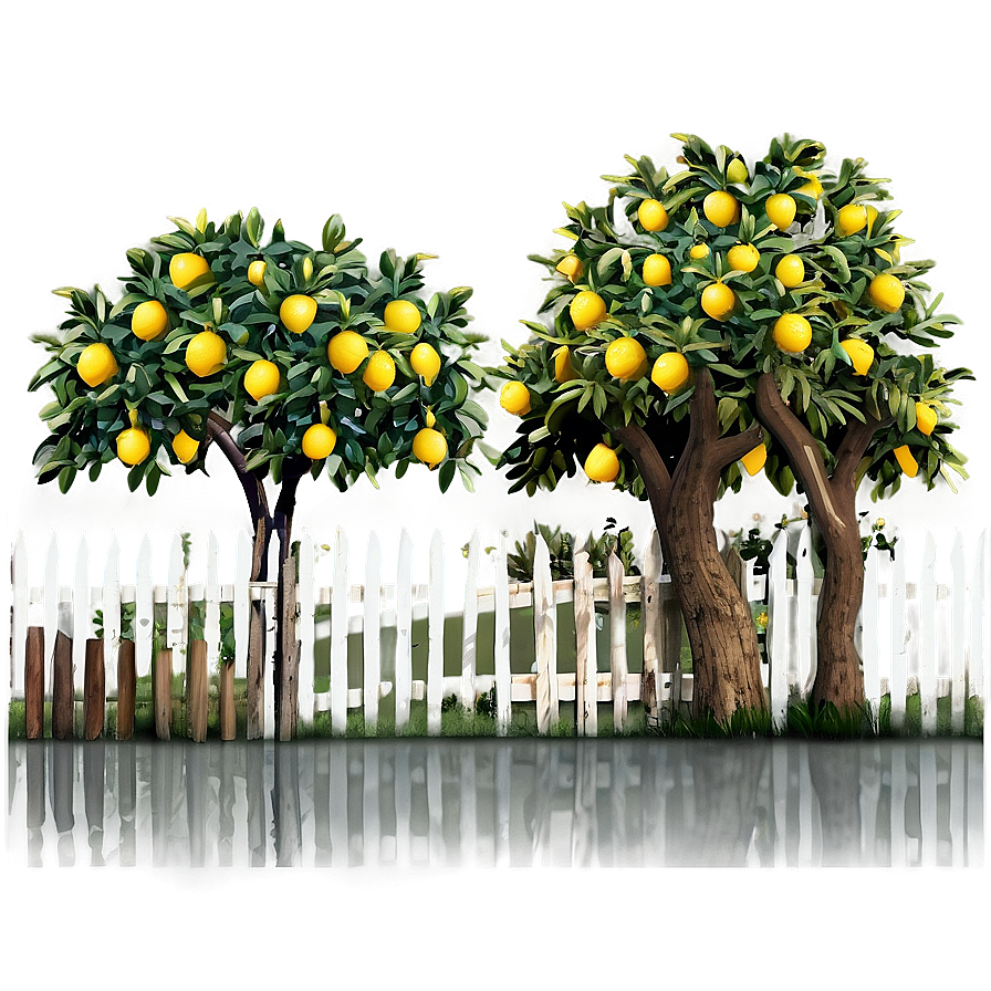 Lemon Tree Farm Scene Png 06212024 PNG Image