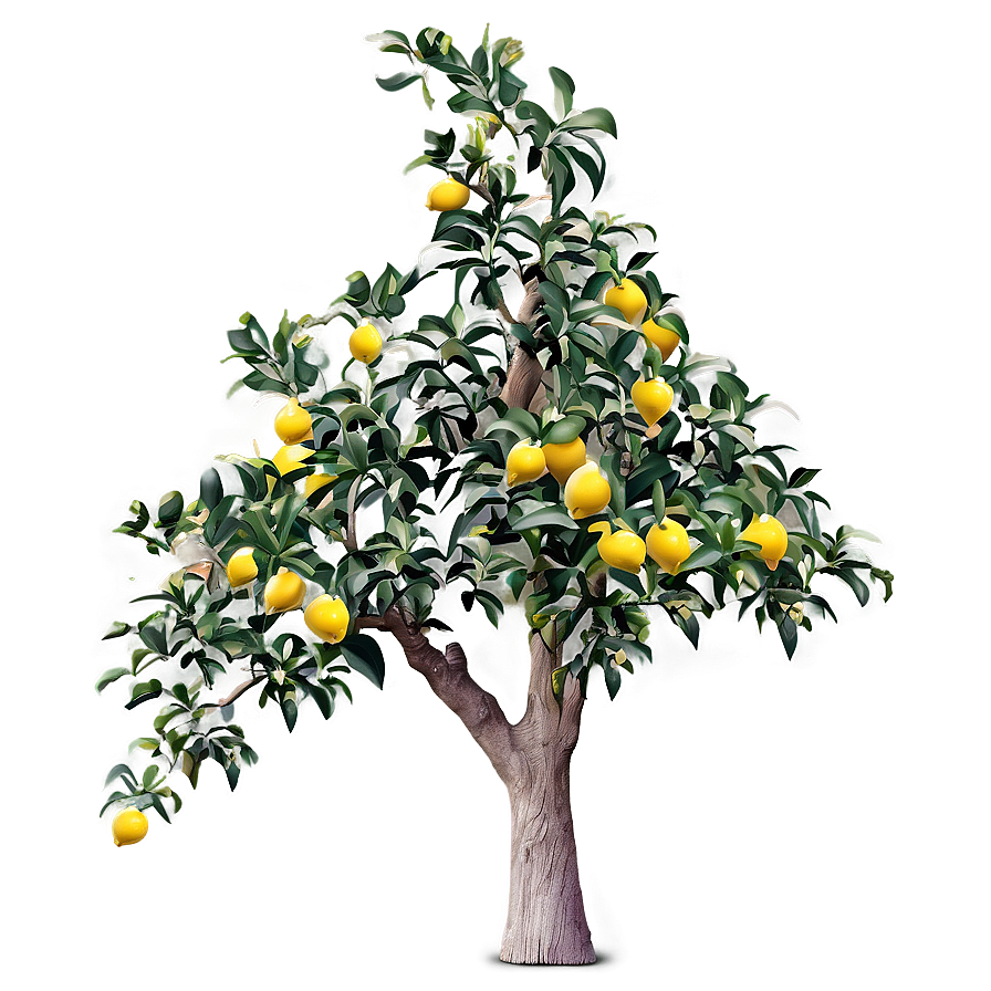 Lemon Tree With Birds Png 06212024 PNG Image