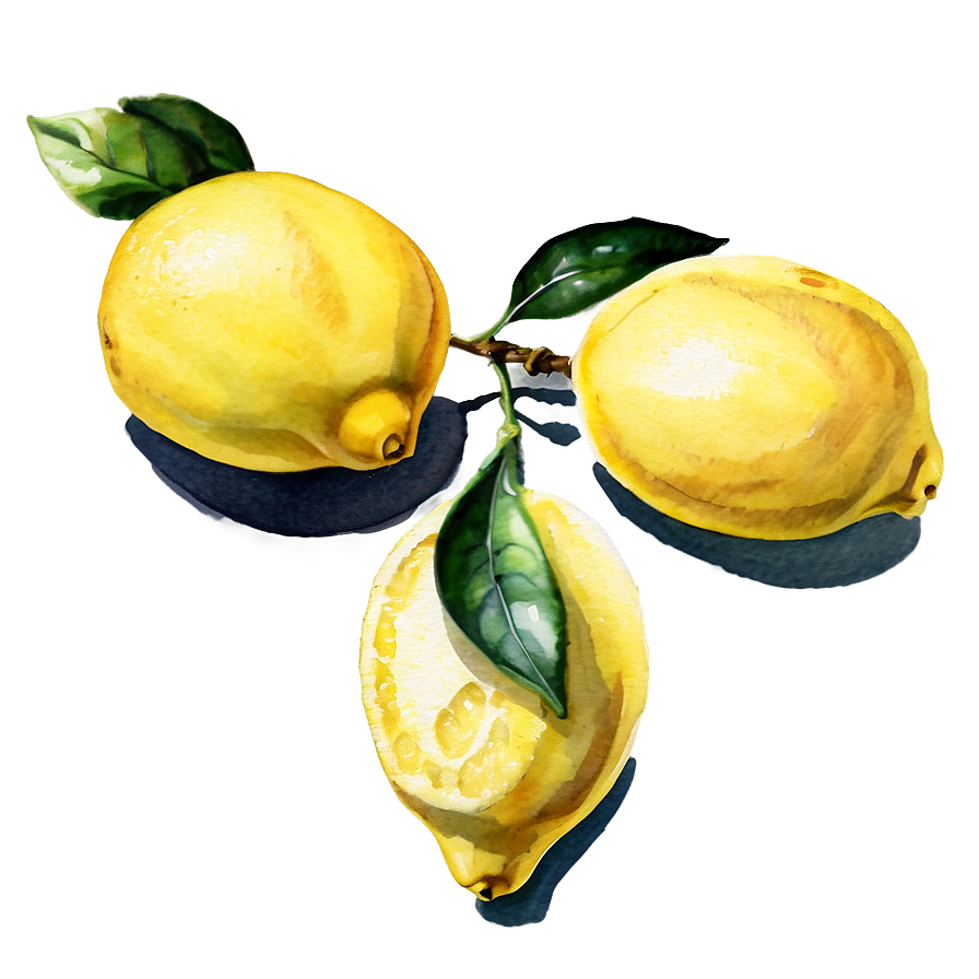 Lemons Watercolor Png Ssg29 PNG Image