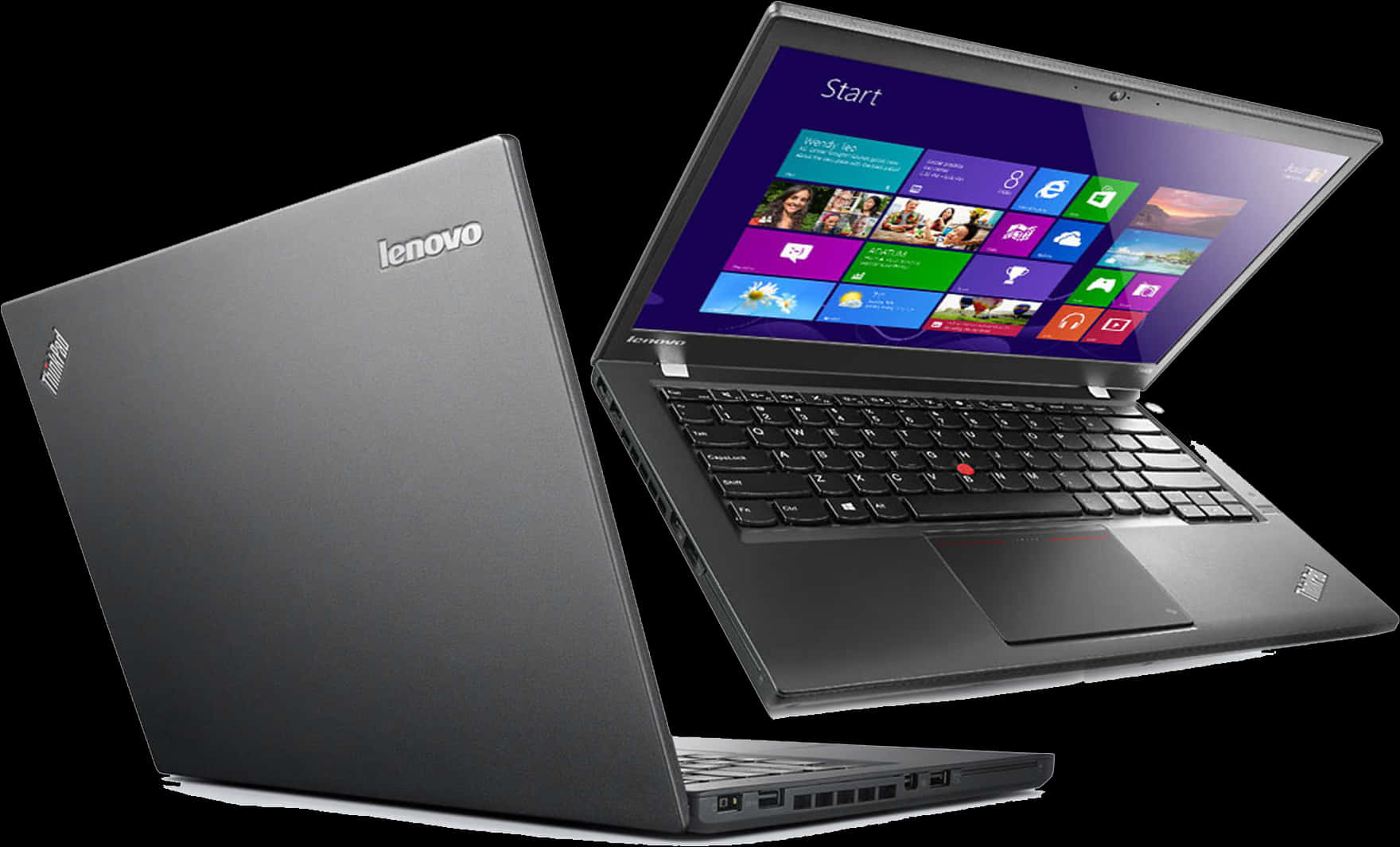 Lenovo Think Pad Laptop Display PNG Image