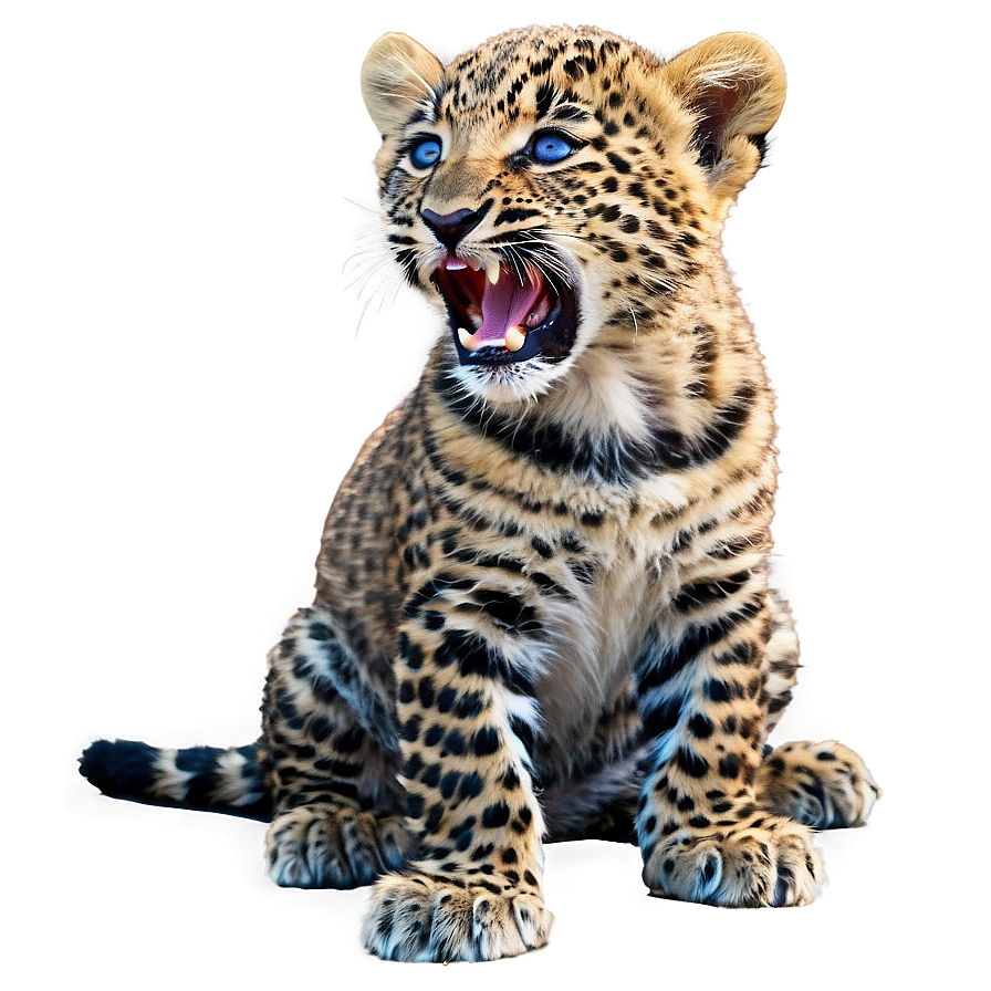 Leopard Cub Playing Png 8 PNG Image