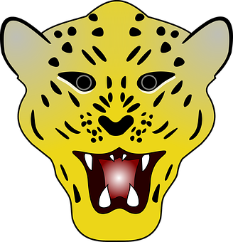 Leopard Face Vector Illustration PNG Image