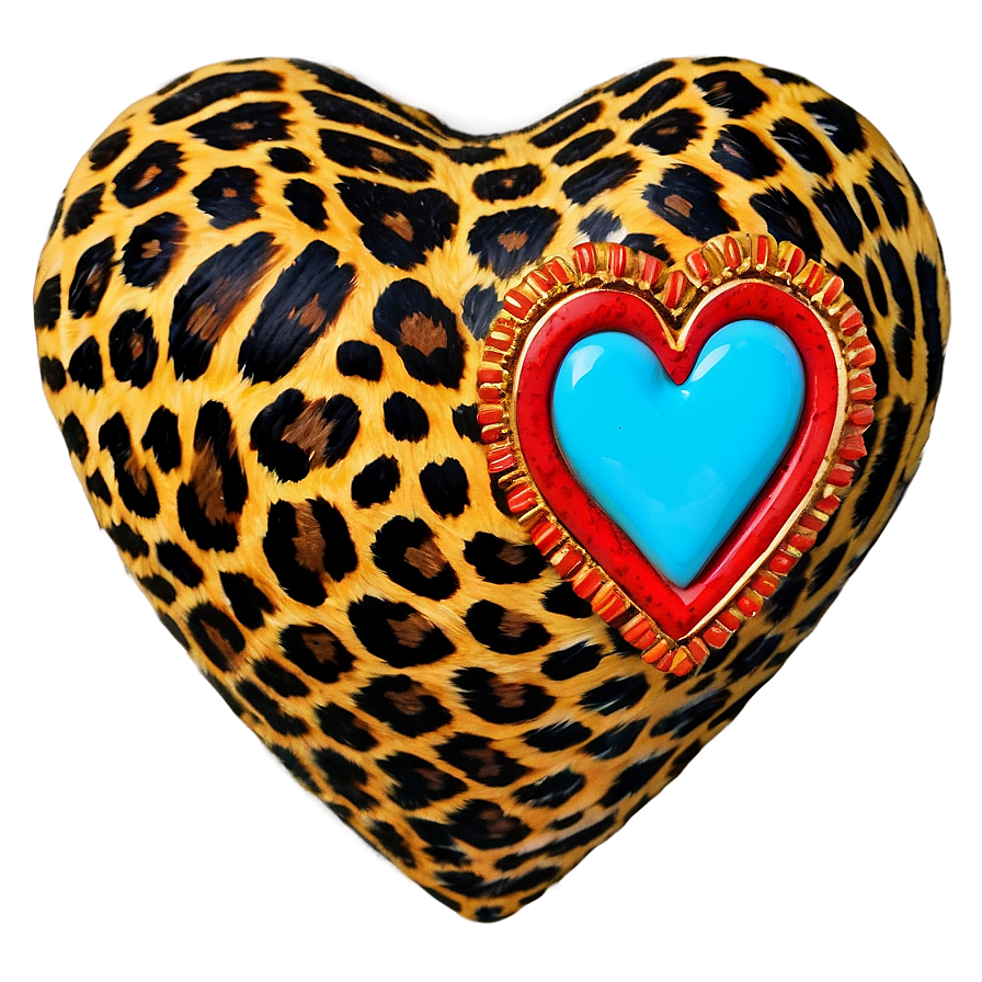 Leopard Heart Wonderland Png Wso23 PNG Image