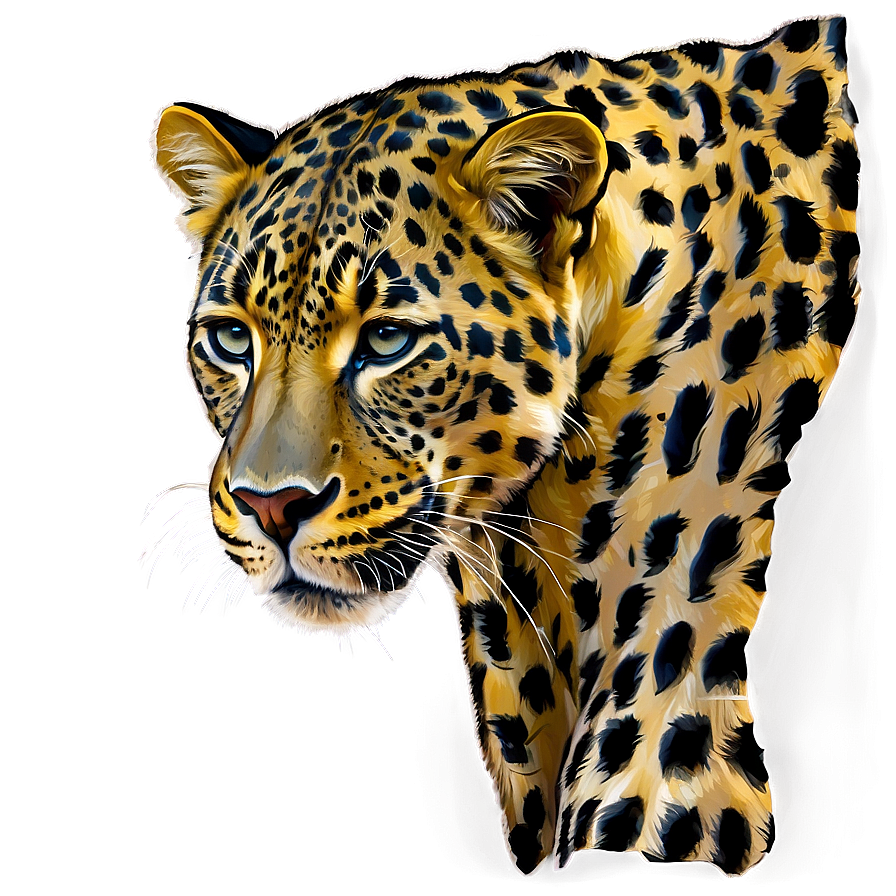 Leopard Portrait Png Mah PNG Image