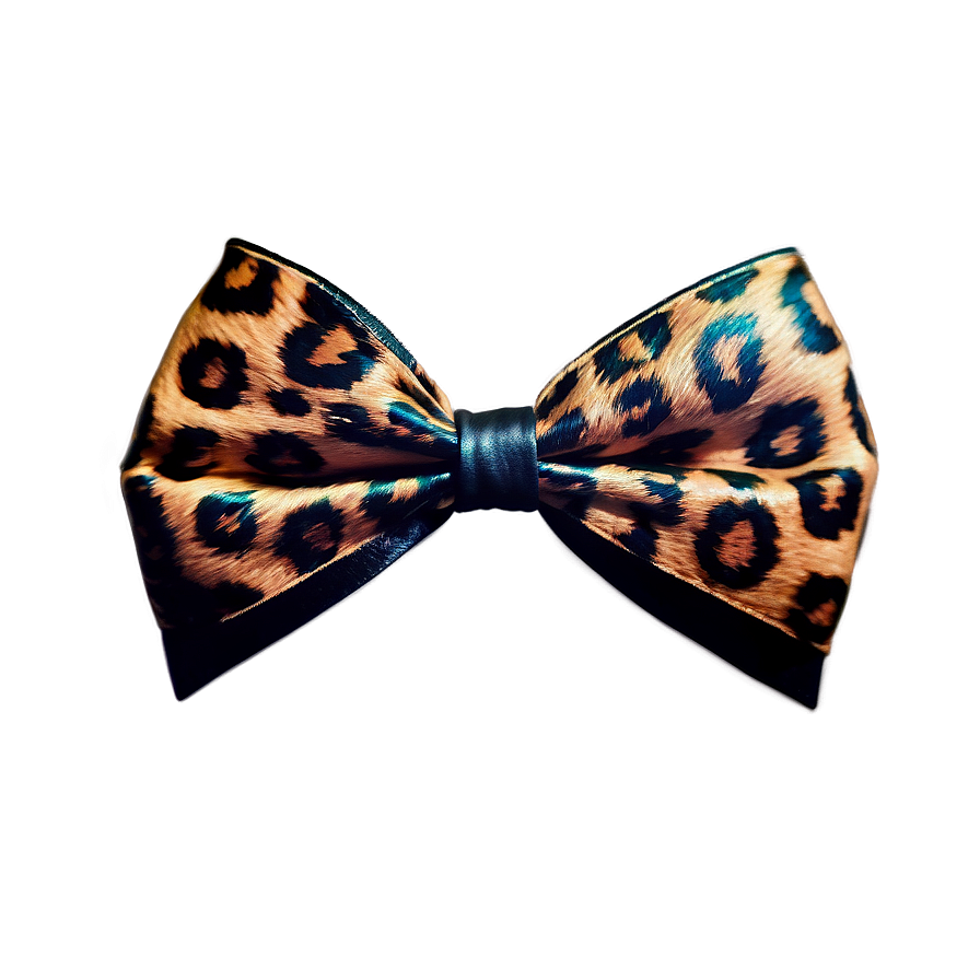 Leopard Print Cheer Bow Png 06212024 PNG Image