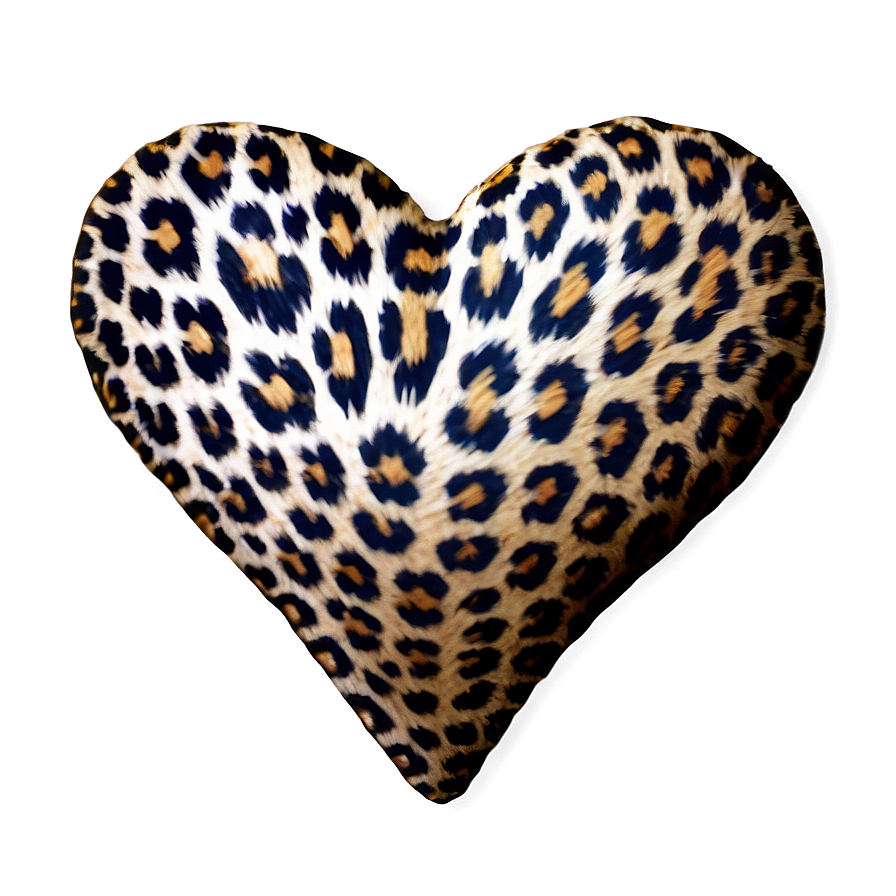 Leopard Print Heart Illustration Png Xmv91 PNG Image