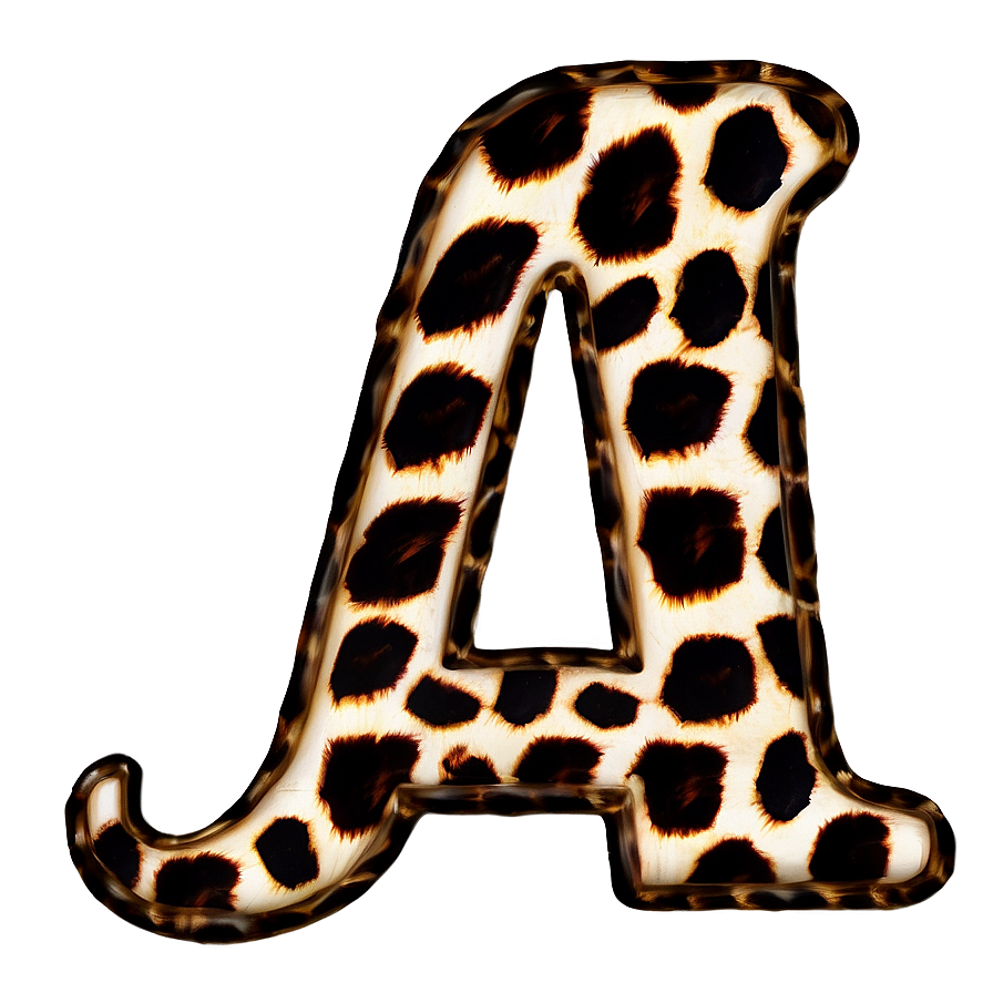 Letter A In Animal Print Png 06112024 PNG Image