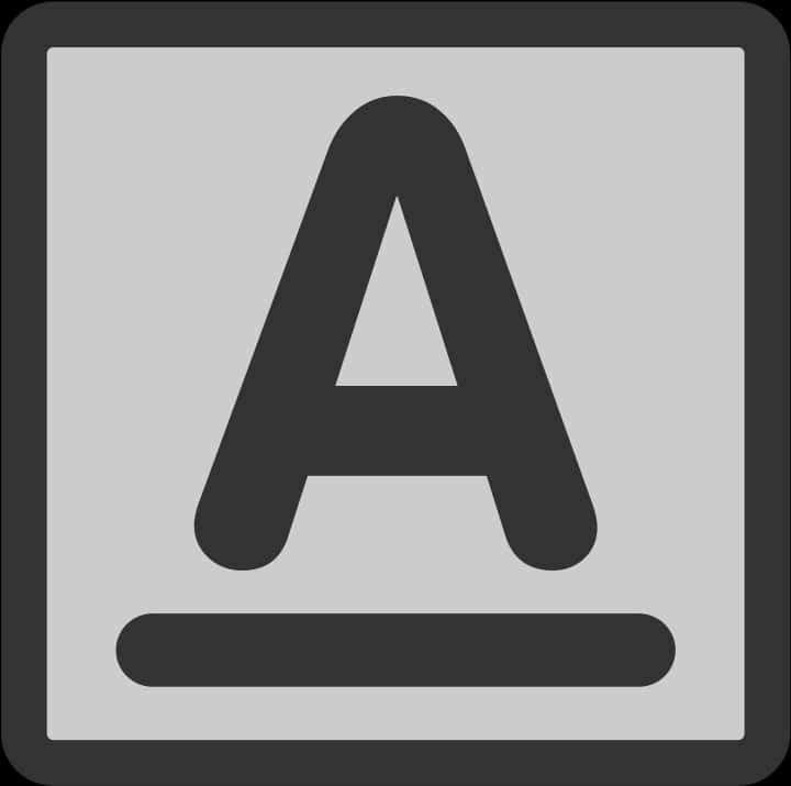 Letter A Underlined Icon PNG Image