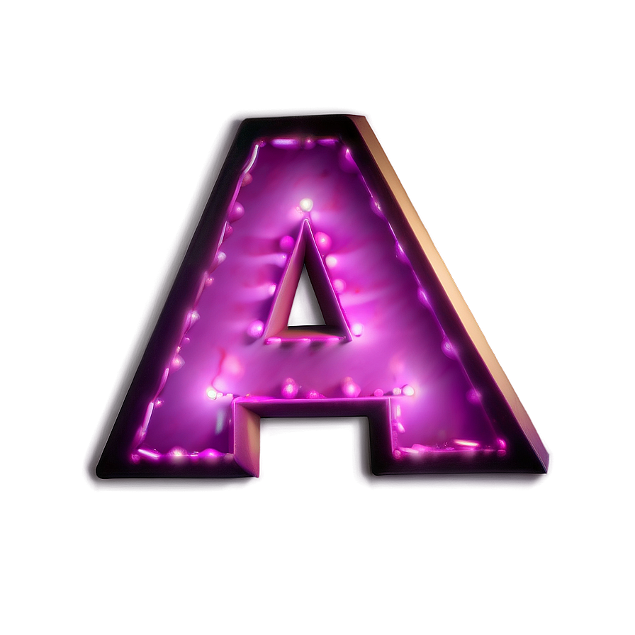 Letter A With Glowing Edges Png 06112024 PNG Image