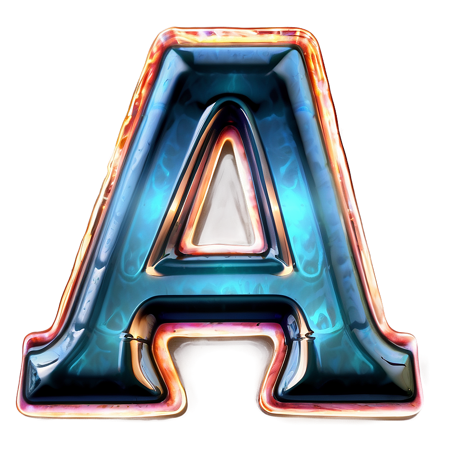 Letter A With Glowing Edges Png Wws89 PNG Image